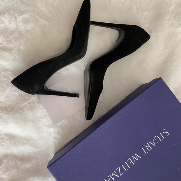 Stuart Weitzman Black Suede Heels – Wedding & Party Ready - Picture 13 of 14